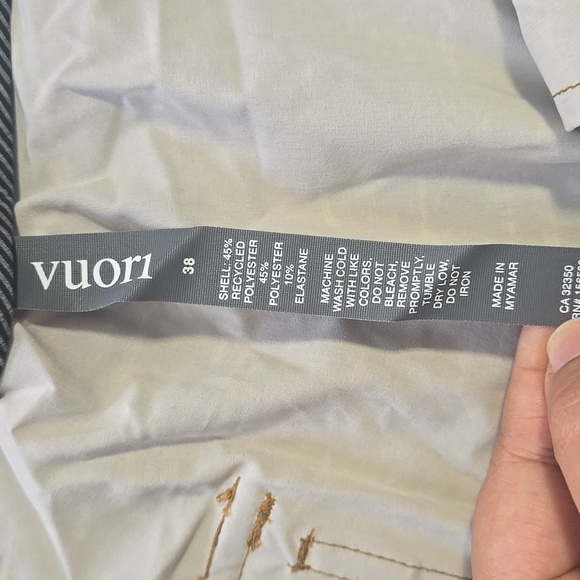 Vuori Men's Cruise Boardshort Caramel Slub Size 38 NWT - Picture 12 of 12